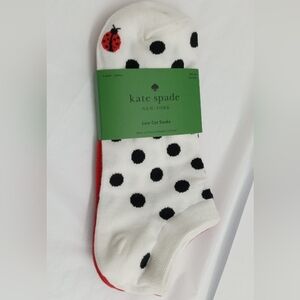 Kate Spade Low Cut Head Over Herls Lady Bug Polka Dot Socks - OSFO